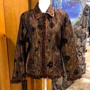 NWT Draper’s and Damon’s Chocolate Brown Jacket L